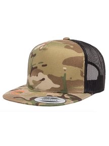 Yupoong Flat 5 Panel Multicam Baseball-Cap