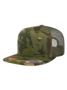 Yupoong Flat 5 Panel Multicam Baseball-Cap