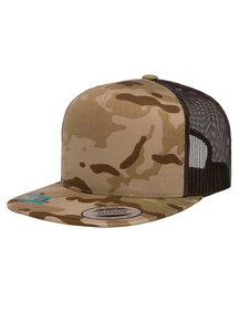 Yupoong Flat 5 Panel Multicam Baseball-Cap