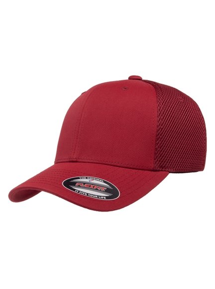 Tactel Modell 6533 Maroon Baseball Caps - in Mesh Baseball Flexfit Cap