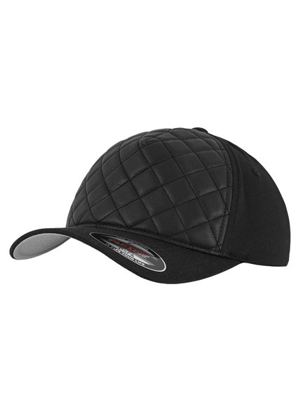 Flexfit Diamond Quilted Modell 6277q Baseball Caps In Black Baseball Cap
