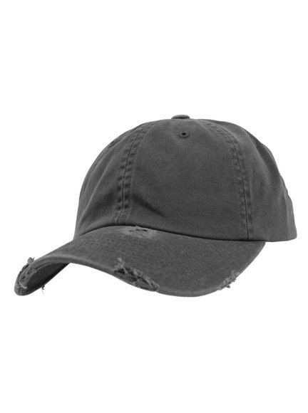 Yupoong Low Profile Cap in 6245DC Baseball Twill Destroyed Baseball Darkgray - Caps Cotton Modell