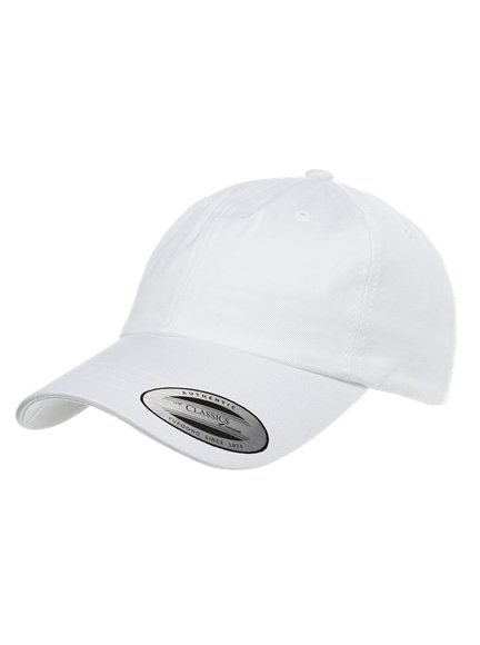 White in Baseball Cap Profile Organic Modell Twill Yupoong Baseball Caps - Cotton 6245OC Low
