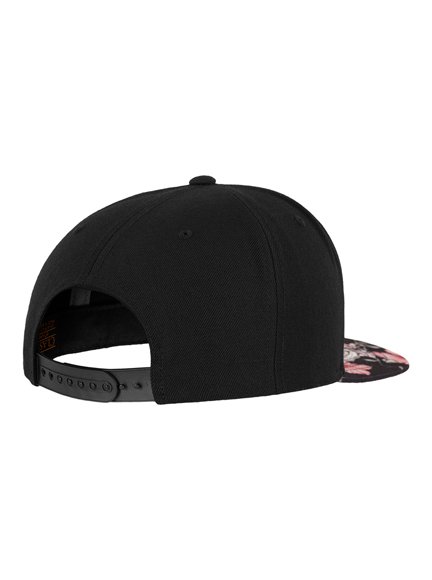 Cap Black-Red Modell - 6089F Special Caps Yupoong in Floral Snapback Snapback