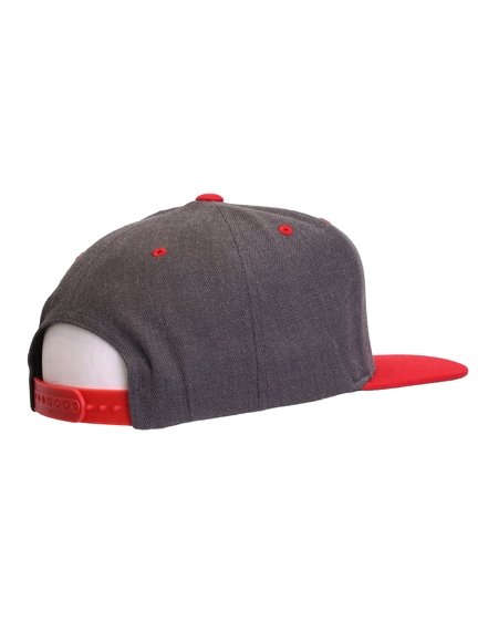 Yupoong 2 Tone Snapback Cap - Grey-Red Snapback in Caps