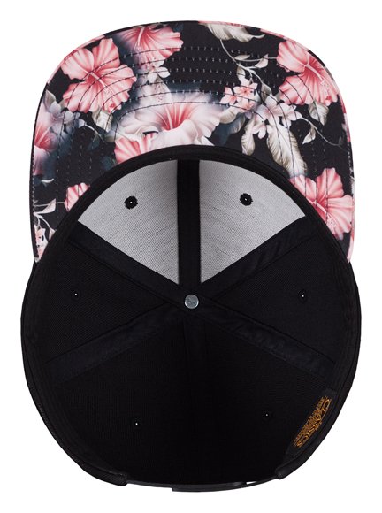 Yupoong Special - Black-Red Caps Cap 6089F Snapback Modell in Snapback Floral