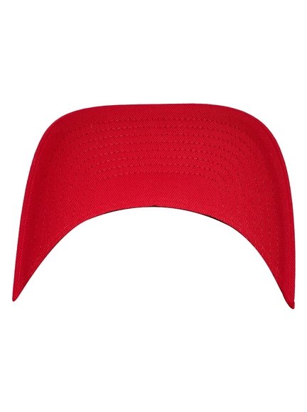 in Visor 7706FF Flexfit Modell Curved Cap Red 110 Caps Snapback - Snapback