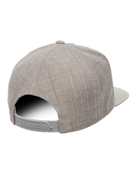 Yupoong Classic 5 Panel Modell 5089m Snapback Caps In Heather Grey Snapback Cap